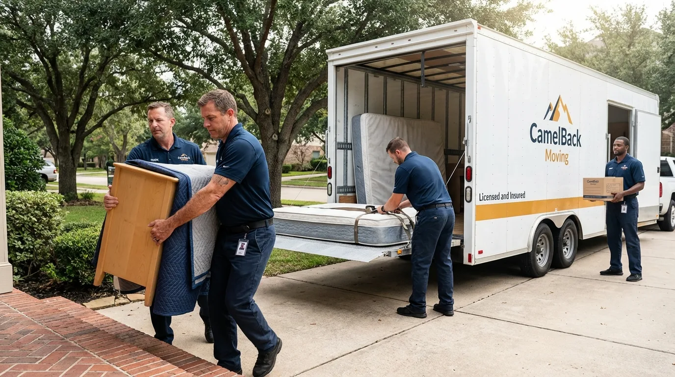 Crew loading residential truck for cross-state move from Breinigsville, PA